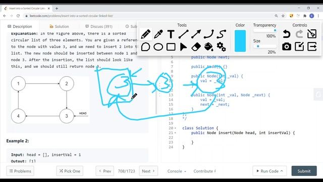 [Java] Leetcode 708. Insert into a Sorted Circular Linked List [LinkedList #5] смотреть онлайн