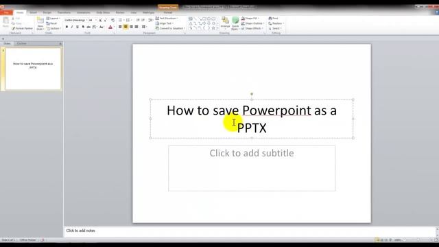 How To Save File As PPTX Or JPEG (Powerpoint)