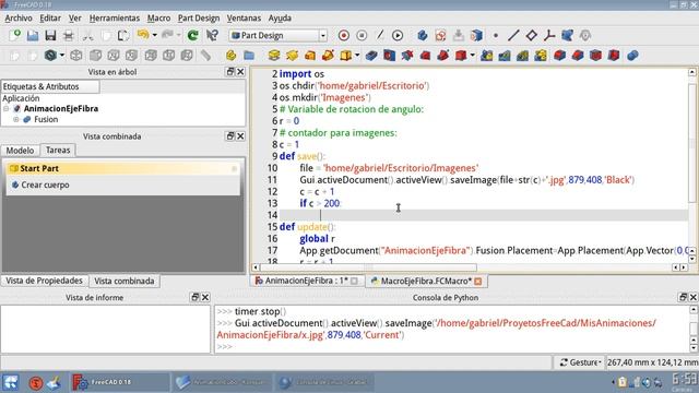 Animacion en freecad con python a mp4 смотреть онлайн
