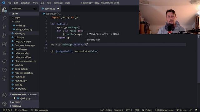 Python - JustPy - Ajax смотреть онлайн
