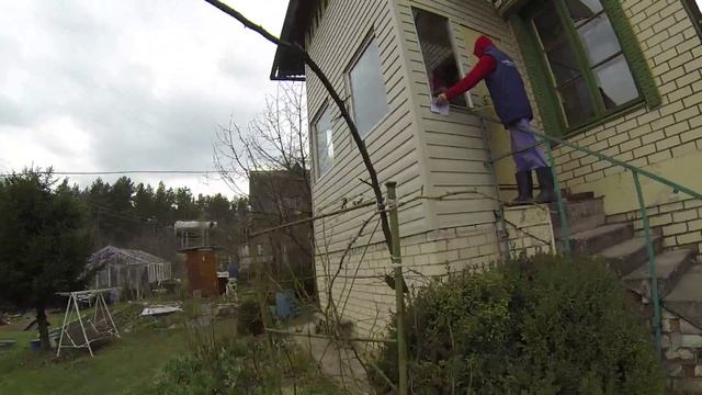 Обшивка пластиковыми панелями дачного домика часть седьмая