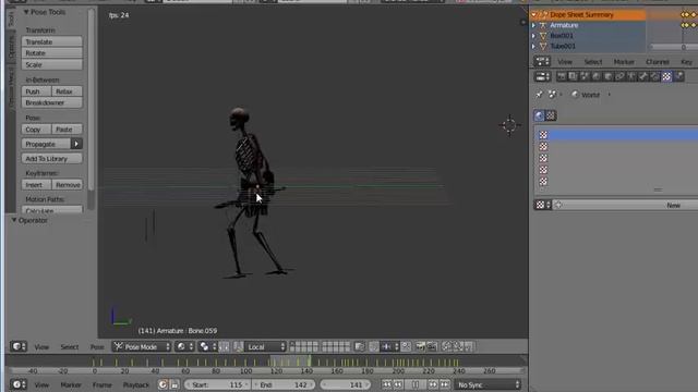 Разработка игры HROFT (Обзор на анимацию скелета в Blender) смотреть онлайн