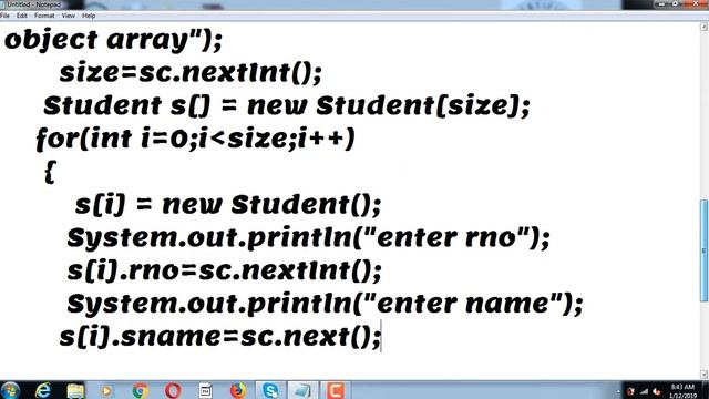 Object Array in JAVA Program смотреть онлайн
