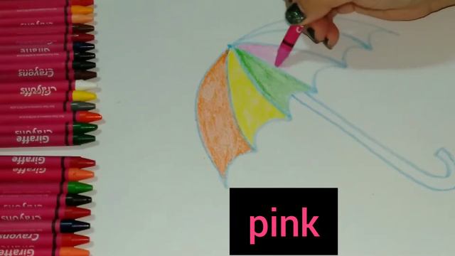 How to Draw and Color an UMBRELLA || Easy Draw and Color for Kids || Tutorial #05 смотреть онлайн