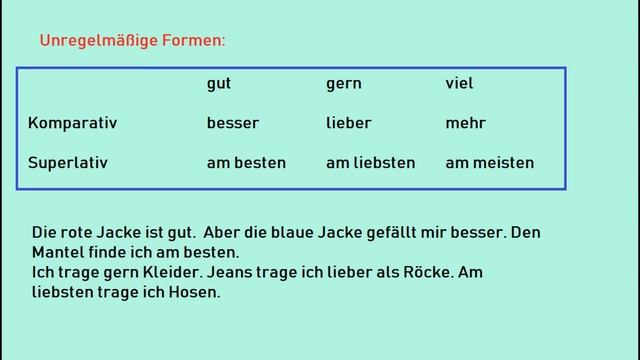 Немецкий А2 Урок2 сравнительные степени прилагательных, учим и применяем текст из жизни