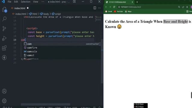 Calculate the Area of a Triangle in JavaScript || JS Program for Beginners in 2022 смотреть онлайн