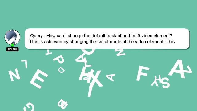jQuery : How can I change the default track of an html5 video element? смотреть онлайн