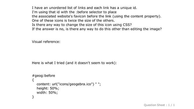 CSS : resize the content property's image смотреть онлайн