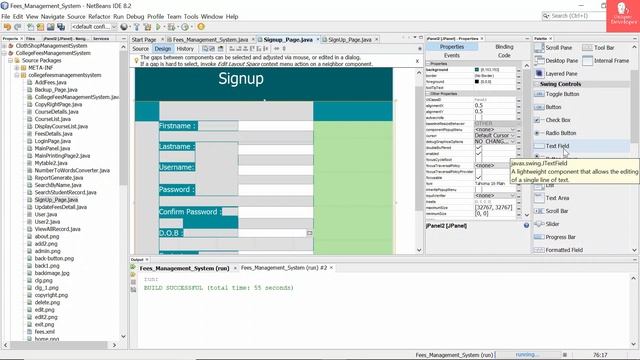 Part-3 Fees Management System | How to validate sign up page in netbeans смотреть онлайн