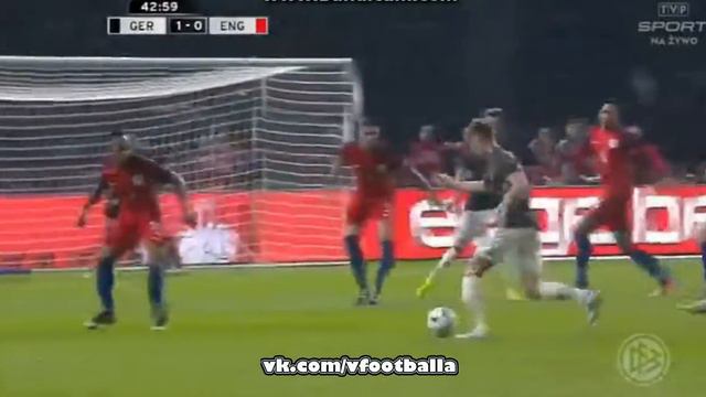 Германия 1 - 0 Англия Гол Кроос Т. 26.03.2016 смотреть онлайн