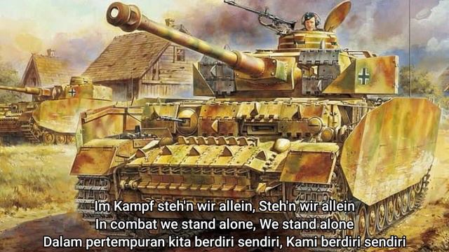 Panzerlied Hearts of iron 4 version German march song with German, English, Indonesia lyrics смотреть онлайн
