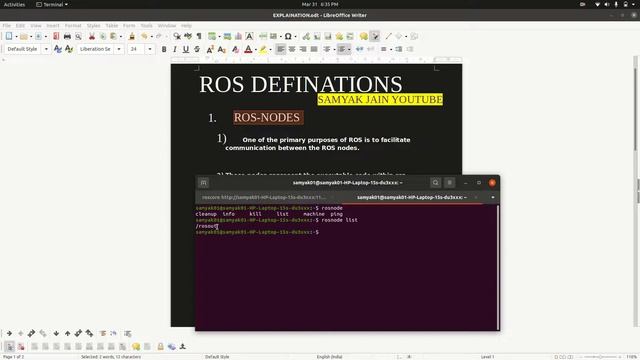 NODES IN ROS LEC-6|ROBOTICS OPERATING SYSTEM TUTORIAL|ROS| EASY |HINDI|rosnode|list|info|rosrun|pin смотреть онлайн
