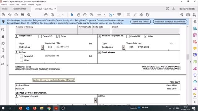 HOW TO FILL IMM 5257 FORM CANADA VISITOR VISA FORM - DOCUMENT CHECKLIST - 2/3 смотреть онлайн