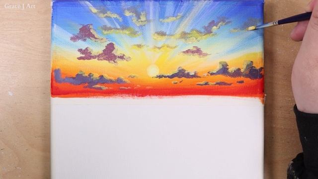 First Sunrise of 2021 / Happy new year / Acrylic painting for beginners / PaintingTutorial смотреть онлайн