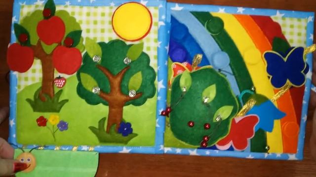 Развивающая книжка из фетра и ткани "Времена года" смотреть онлайн