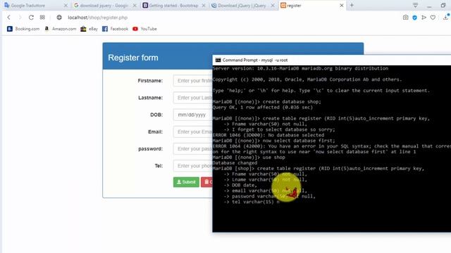 Register form using(HTML,Bootstrap,Css,Jquery,PHP,MySQL) смотреть онлайн
