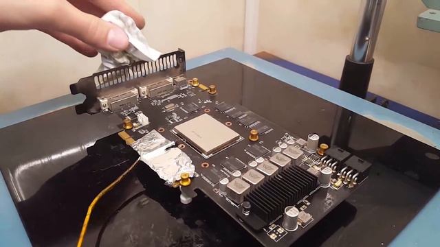 Скальпирование видеочипа на примере видеокарты Asus Nvidia GTX 560 смотреть онлайн