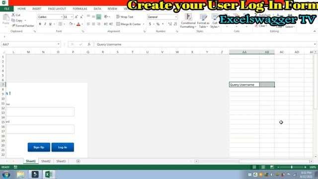 Learn How To Create User Log-In Form Using Microsoft Excel With Active X Control | Excel VBA смотреть онлайн
