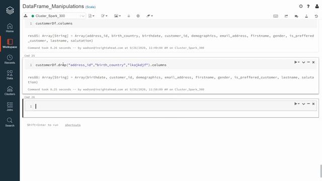 Databricks Certified Associate Developer for Apache Spark 3.0: Drop DataFrame Columns смотреть онлайн
