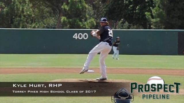 Kyle Hurt, RHP, Torrey Pines High School Class of 2017, Pitching Mechanics at 200 fps смотреть онлайн
