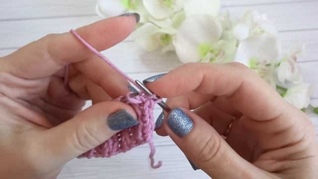 Поперечная (горизонтальная) лицевая. Мастер-класс #вязание #knitting #crochet смотреть онлайн