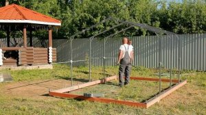 Сборка теплицы Теплица Урожай Домик 40x20 шаг 65