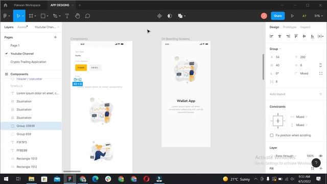 App Onboarding Screens (UI&UX design and Mockup) - Figma tutorial смотреть онлайн