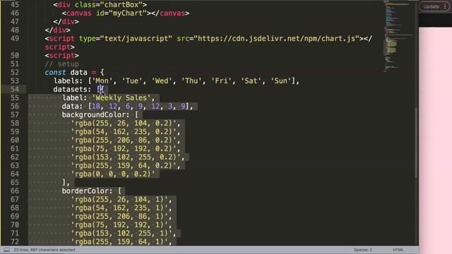 How to Create Range Area Line Chart in Chart js смотреть онлайн