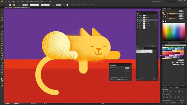 How to create GRAIN and NOISE TEXTURE, Adobe Illustrator Tutorial смотреть онлайн