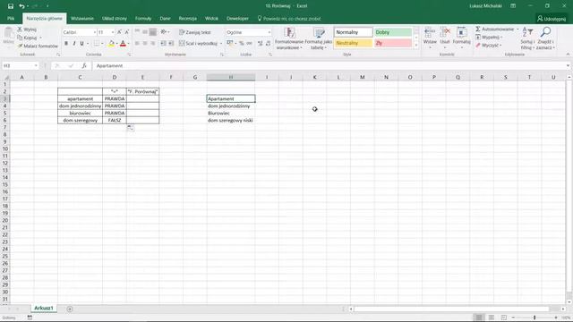 Excel - PORÓWNAJ - funkcja logiczna смотреть онлайн