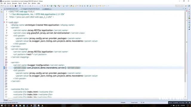 Swagger implementation in JAX-RS and Jersey RESTful web services with Maven and Apache Tomcat смотреть онлайн