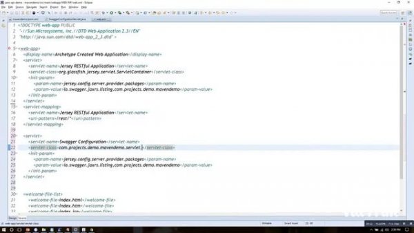 Swagger implementation in JAX-RS and Jersey RESTful web services with Maven and Apache Tomcat