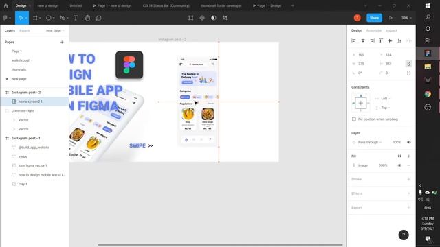How to make instagram post in figma | Figma 2021 | Instagrma post just 10 minutes смотреть онлайн