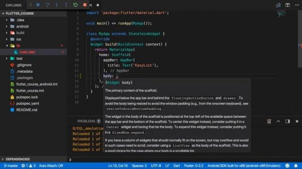 Flutter Tutorial for Beginners - Build iOS and Android Apps with Google's Flutter & Dart