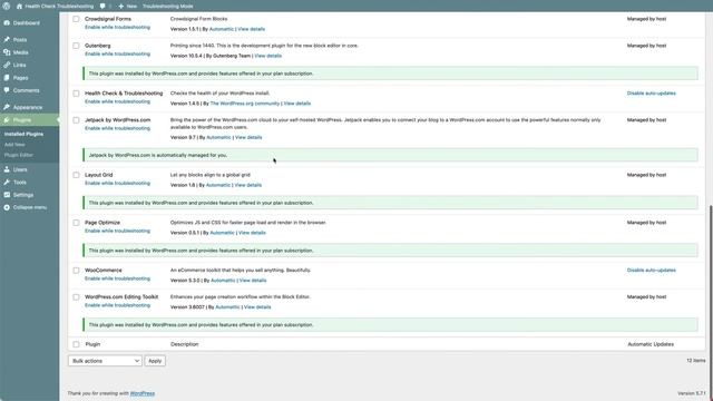 How to health check or troubleshoot plugins and themes for your WordPress.com website смотреть онлайн