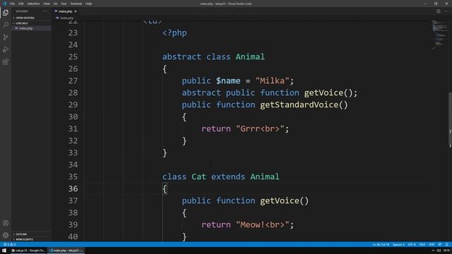 23. Kurs PHP - Programowanie obiektowe - klasy abstrakcyjne i interfejsy смотреть онлайн