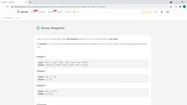 August 12/2021 LeetCode Challenge: Group Anagrams смотреть онлайн