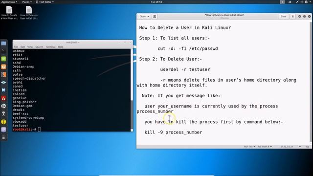 How to Delete a User in Kali Linux? смотреть онлайн