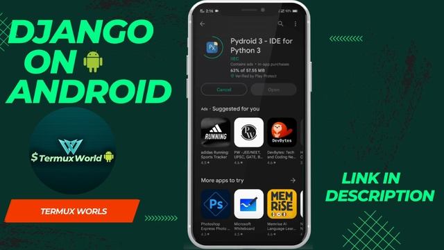 How to install Django on android by termux| myserver | php | termux | Django | termux world смотреть онлайн