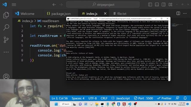 Node.js Express Tutorial to Read & Write Stream of Data From Buffer to Server Using Pipes in Browse смотреть онлайн