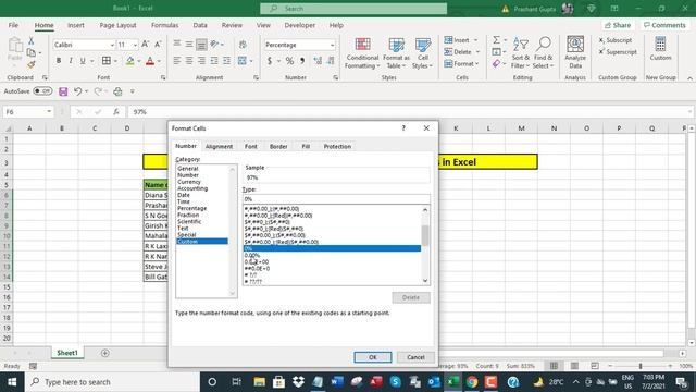 Excel: hide percentage symbol without changing the values смотреть онлайн