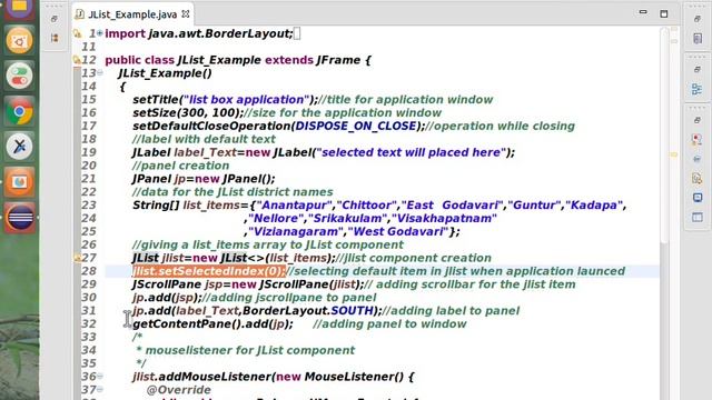 java swing JList with mouse listener смотреть онлайн