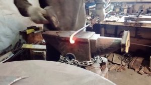 кованый завиток шайбой, художественная ковка,кованые изделия,кондуктор,линия ковки, своими руками.