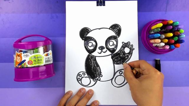 Как нарисовать ПАНДУ - урок рисования для детей от РыбаКит смотреть онлайн