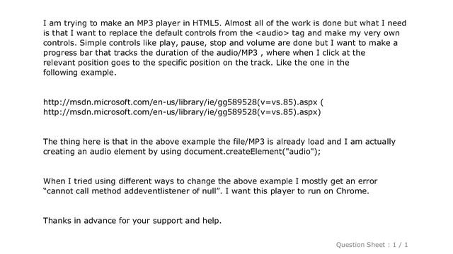 HTML : HTML5 Audio - Progress Bar смотреть онлайн