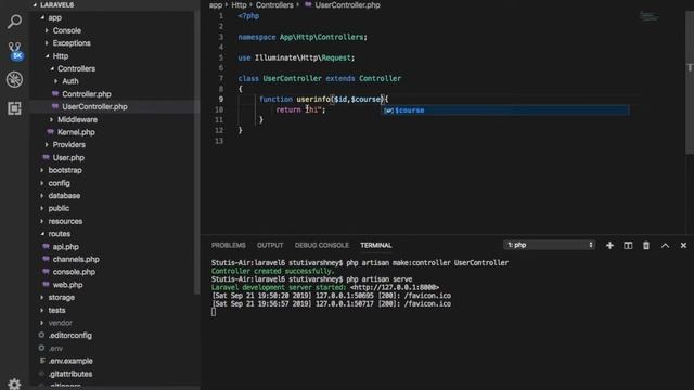 Laravel 6.0 Framework Tutorial : #Controller || Tutorials for Beginners смотреть онлайн