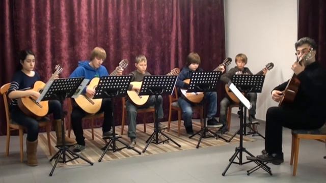 Guitar Ensemble plays - Two Georgian Sketches - by Kacha Metreveli смотреть онлайн