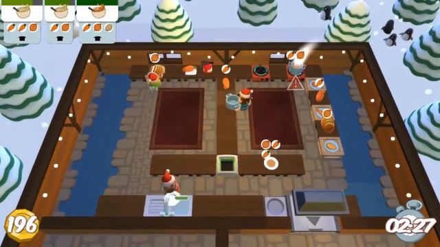 Overcooked Festive Seasoning 1-1 3 player 3 stars coop score 444 смотреть онлайн
