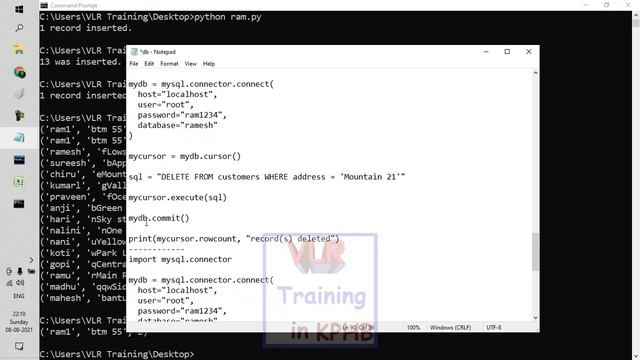 Python with mysql delete,update records sql videos in telugu 73 смотреть онлайн