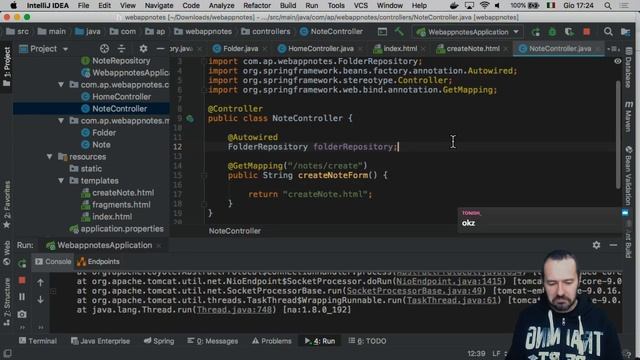 SPRING BOOT WEB APP NOTE: PROGRAMMAZIONE SPRING BOOT LIVE IN ITALIANO #3 смотреть онлайн